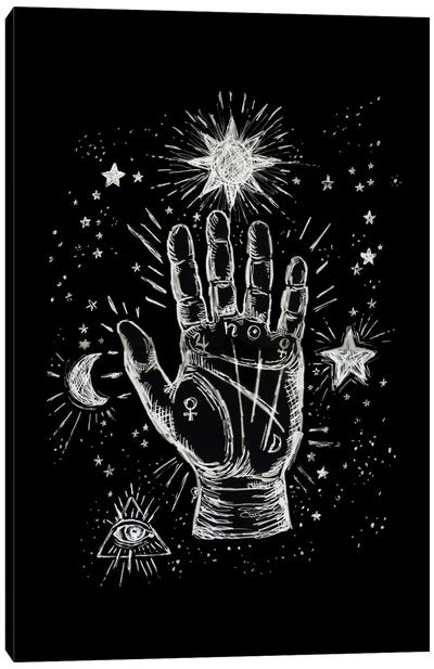 Palmistry Hand - Astrology Chart Canvas Art Print - Mysticism