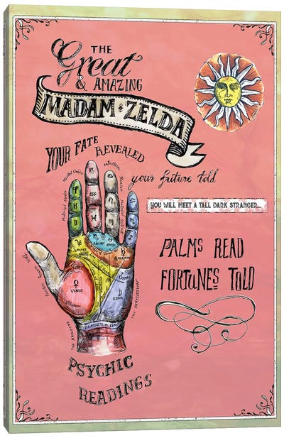 Psychic Readings Poster - Palmistry Canvas Art Print - Fanitsa Petrou