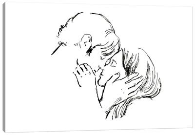 Couple Kissing Canvas Art Print - Fanitsa Petrou