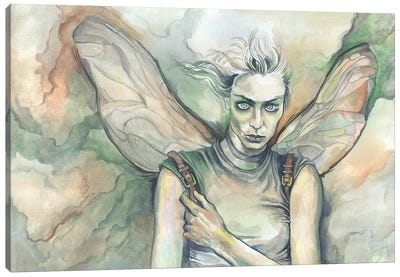 Winged Woman Canvas Art Print - Fanitsa Petrou