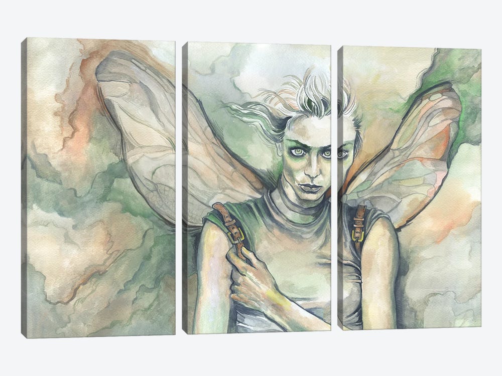 Winged Woman by Fanitsa Petrou 3-piece Canvas Wall Art