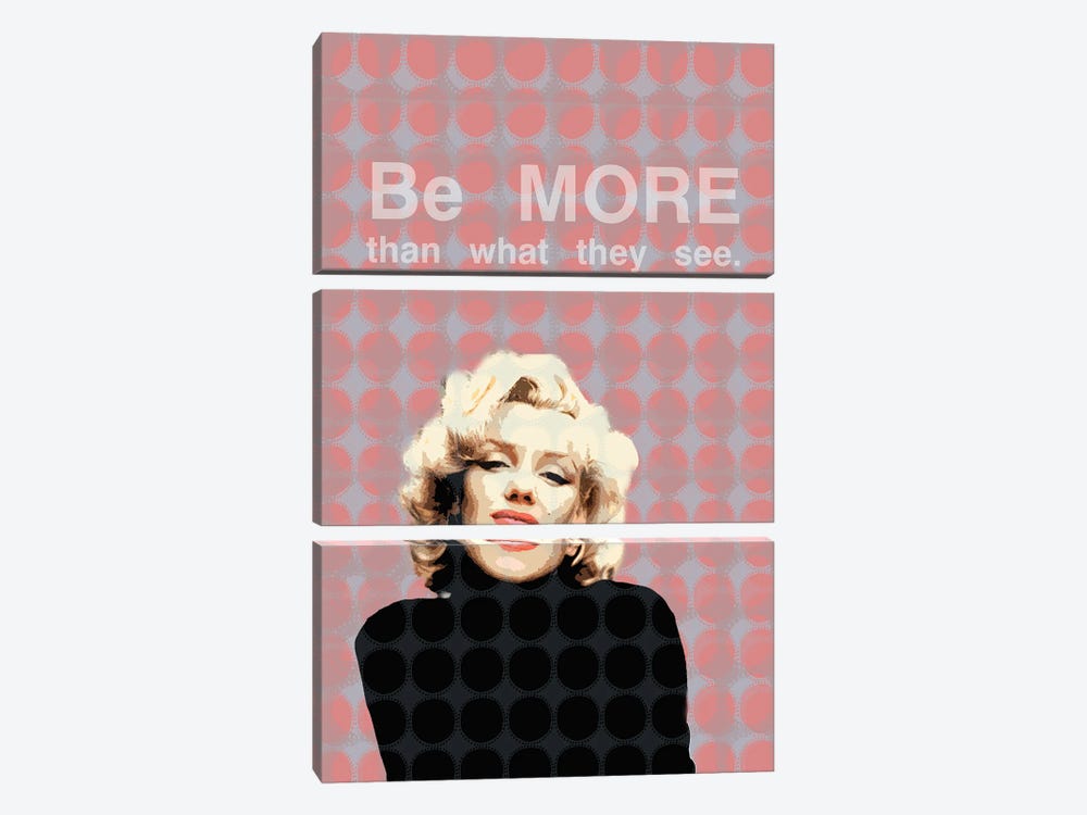 Marilyn Monroe - Be More Than What They See by Fanitsa Petrou 3-piece Canvas Wall Art