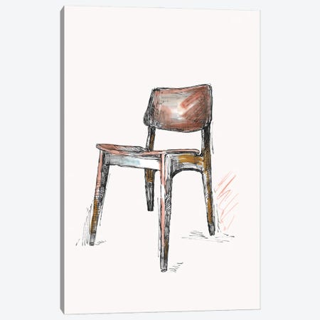 Mid Century Chair Canvas Print #FPT486} by Fanitsa Petrou Canvas Print