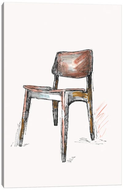 Mid Century Chair Canvas Art Print - Fanitsa Petrou