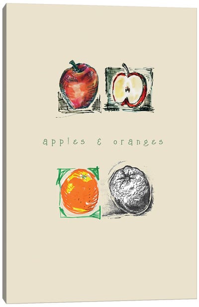 Apples And Oranges Canvas Art Print - Apple Art