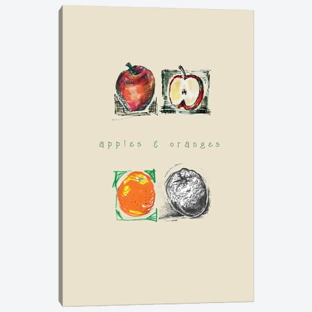 Apples And Oranges Canvas Print #FPT488} by Fanitsa Petrou Canvas Artwork