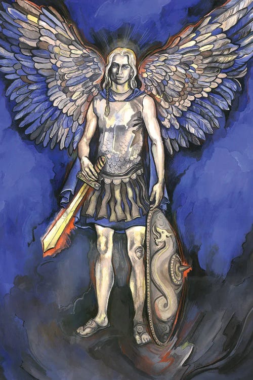 The Seven Archangels - Archangel Michael by Fanitsa Petrou wall art