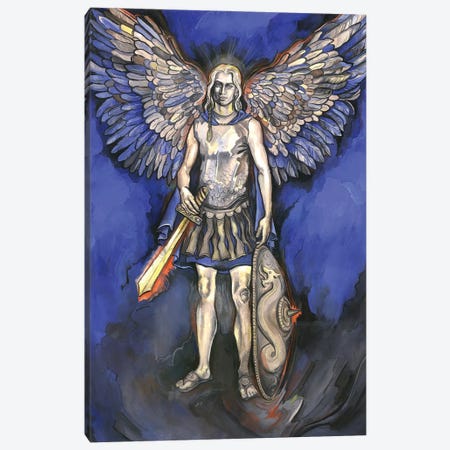 The Seven Archangels - Archangel Michael Canvas Print #FPT48} by Fanitsa Petrou Canvas Wall Art