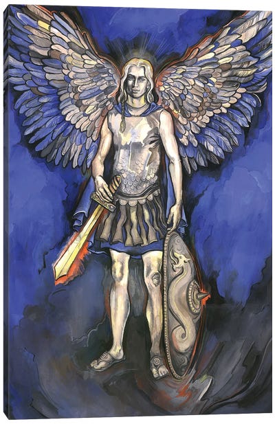 The Seven Archangels - Archangel Michael Canvas Art Print - Fanitsa Petrou