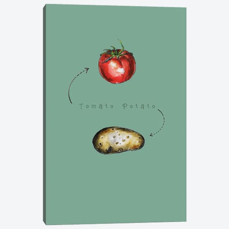 Tomato Potato Canvas Print #FPT490} by Fanitsa Petrou Art Print