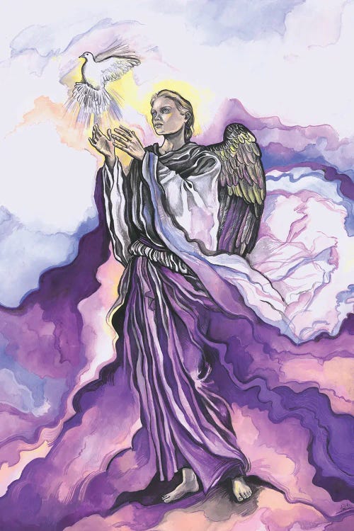 The Seven Archangels - Archangel Uriel by Fanitsa Petrou wall art