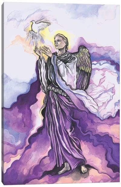 The Seven Archangels - Archangel Uriel Canvas Art Print - Fanitsa Petrou