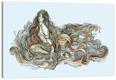 Little Mermaid Canvas Art Print - Fanitsa Petrou