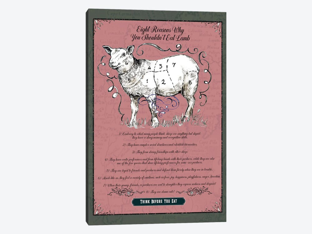 Think Before You Eat - Lamb by Fanitsa Petrou 1-piece Art Print