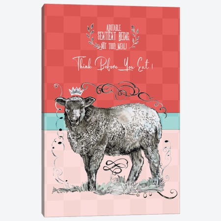 Animal Rights - Sheep Canvas Print #FPT554} by Fanitsa Petrou Canvas Art Print