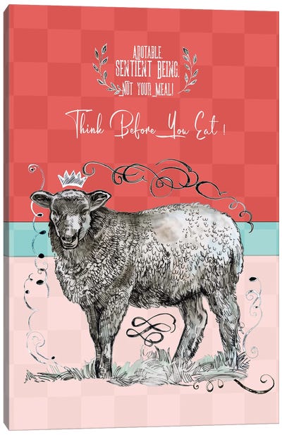 Animal Rights - Sheep Canvas Art Print - Fanitsa Petrou