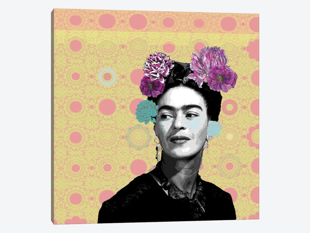 Frida - Yellow Pattern by Fanitsa Petrou 1-piece Canvas Art