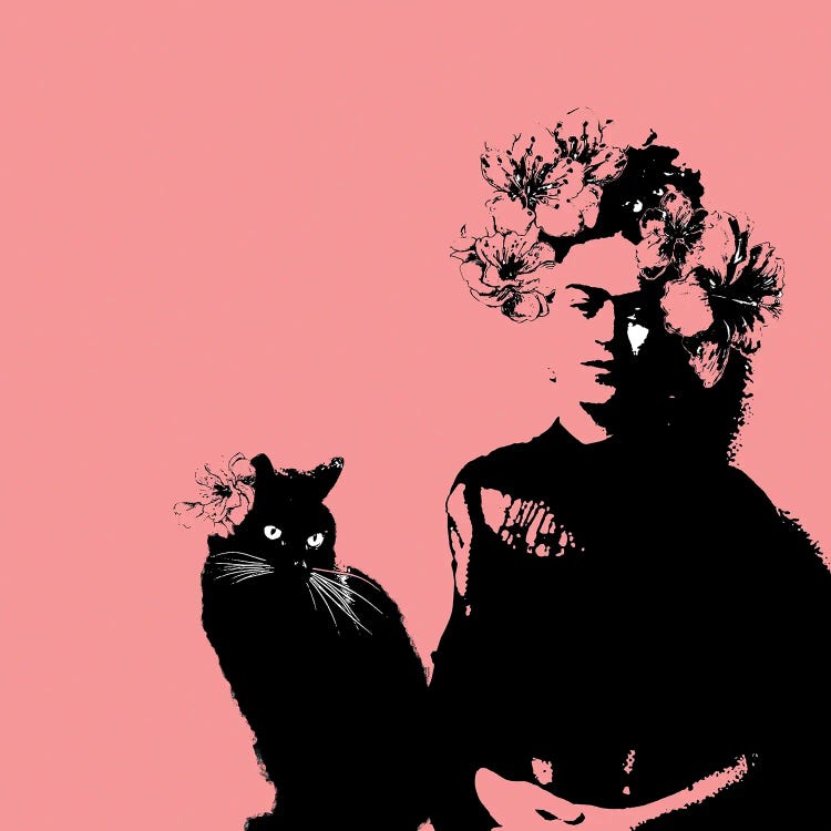 Frida with Cat