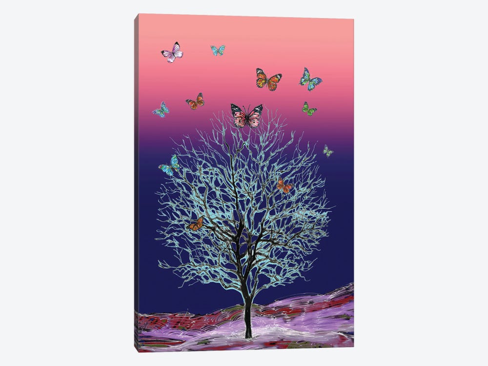 Butterfly Tree by Fanitsa Petrou 1-piece Canvas Wall Art