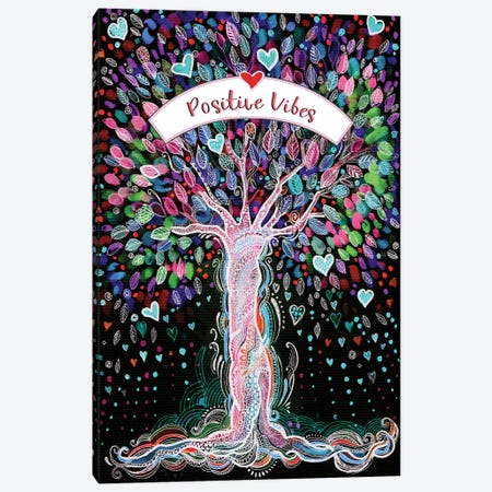 Positive Vibes - Tree of Life Canvas Print #FPT576} by Fanitsa Petrou Canvas Art Print