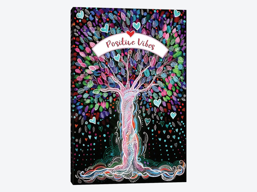 Positive Vibes - Tree of Life by Fanitsa Petrou 1-piece Canvas Art Print