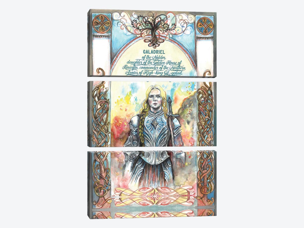 Lord Of The Rings - The Rings Of Power - Galadriel Of The Noldor by Fanitsa Petrou 3-piece Art Print