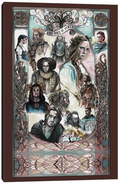 Lord Of The Rings - The Rings Of Power - Characters Canvas Art Print - Fanitsa Petrou
