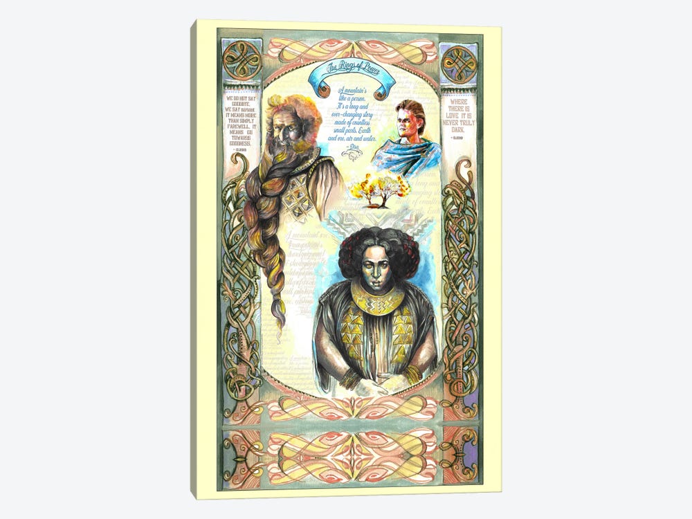 Lord Of The Rings - The Rings Of Power - Princess Disa, Prince Durin IV And Elrond by Fanitsa Petrou 1-piece Art Print