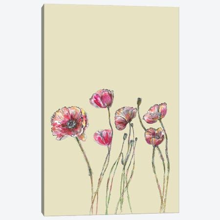 Poppy Flowers I Canvas Print #FPT60} by Fanitsa Petrou Canvas Artwork