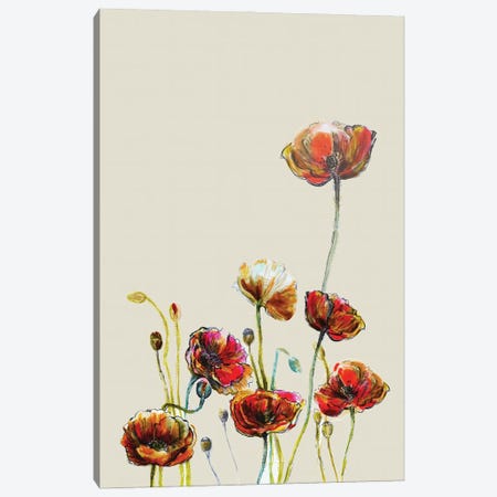 Poppy Flower II Canvas Print #FPT61} by Fanitsa Petrou Canvas Artwork