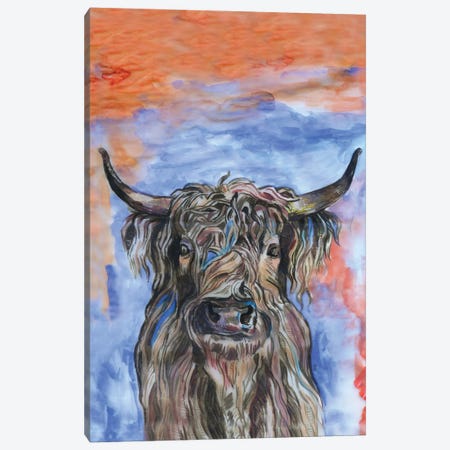 Highland Cow Canvas Print #FPT626} by Fanitsa Petrou Canvas Art Print