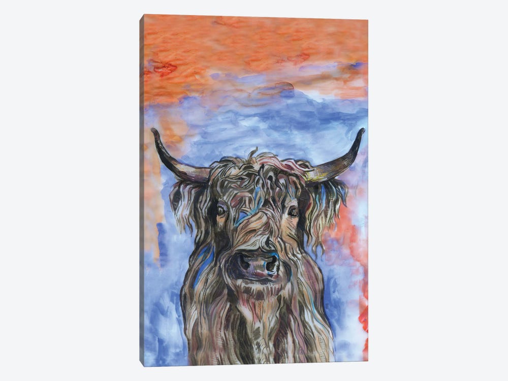 Highland Cow by Fanitsa Petrou 1-piece Canvas Art