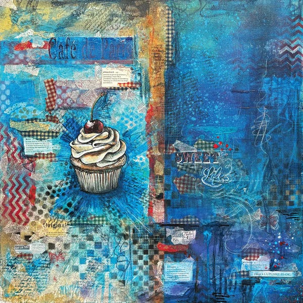 Fanitsa Petrou: Sweet Life - Retro Cupcake by Fanitsa Petrou