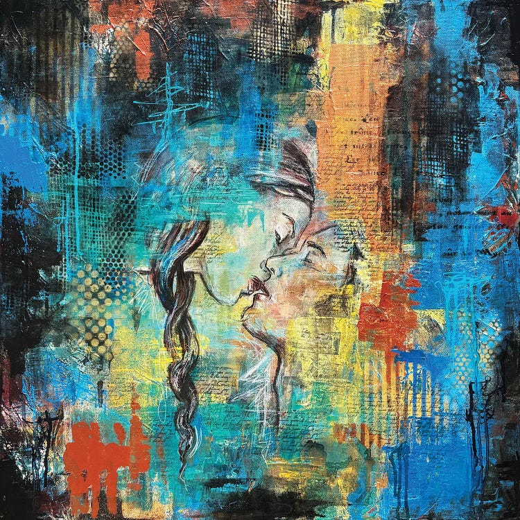 Kiss Me - Abstract Realism by Fanitsa Petrou wall art