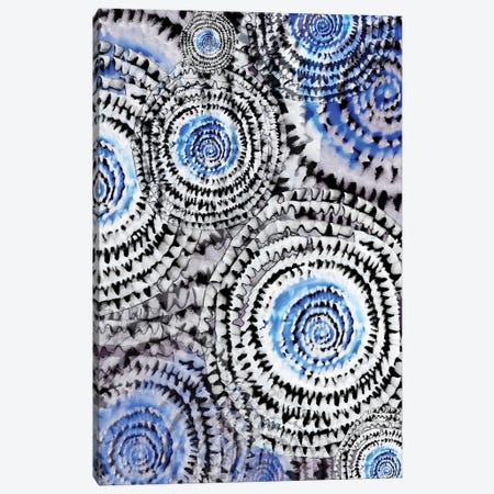 Abstract - Wheels In Blue Canvas Print #FPT66} by Fanitsa Petrou Canvas Print