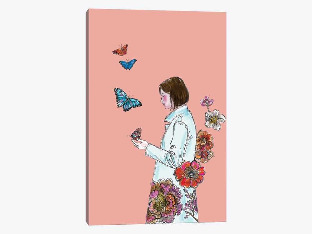 Butterflies And Flowers by Fanitsa Petrou 1-piece Art Print
