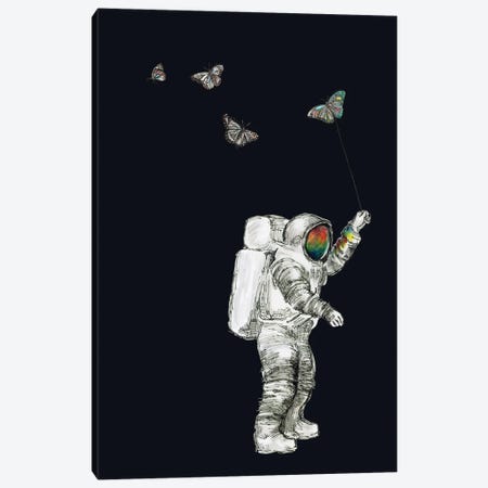 Astronaut - Space Butterflies I Canvas Print #FPT83} by Fanitsa Petrou Canvas Art