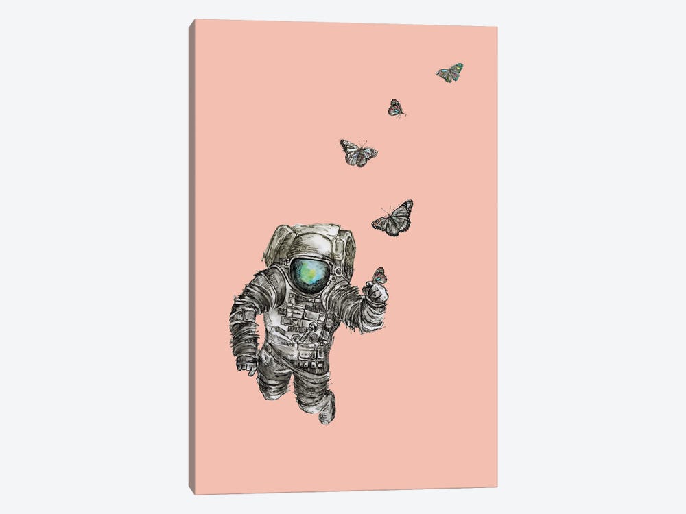 Astronaut - Space Butterflies II by Fanitsa Petrou 1-piece Canvas Wall Art