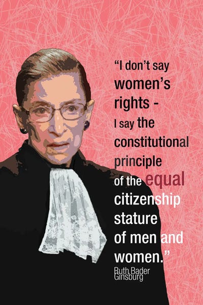 Women's Empowerment: Ruth Bader Ginsberg - Feminist Quote by Fanitsa Petrou