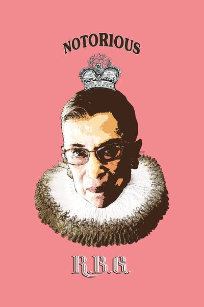 Fanitsa Petrou: Notorious R.B.G - Ruth Bader Ginsburg Portrait by Fanitsa Petrou