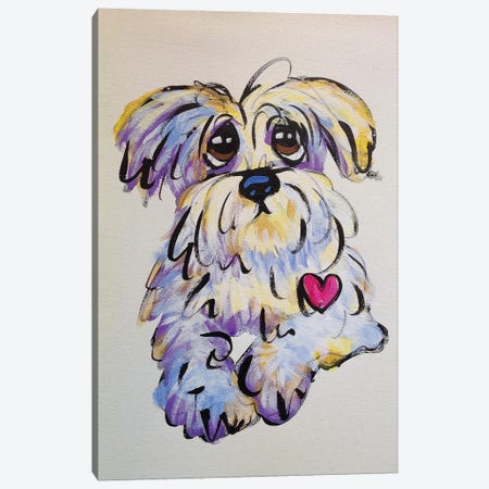 Dog I Canvas Print #FPW142} by Faux Paw Petique, By Debby Carman Art Print