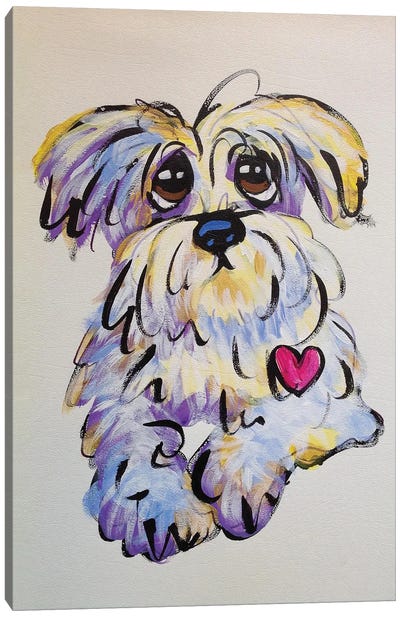 Dog I Canvas Art Print - Faux Paw Petique, By Debby Carman
