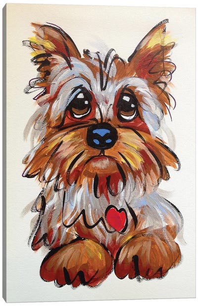 Wheaton Terrier Canvas Art Print - Faux Paw Petique, By Debby Carman