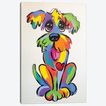 Goofy Dog Canvas Print #FPW146} by Faux Paw Petique, By Debby Carman Canvas Artwork