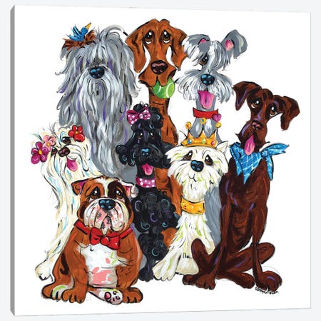 Best Of Show Canvas Print #FPW149} by Faux Paw Petique, By Debby Carman Canvas Art Print