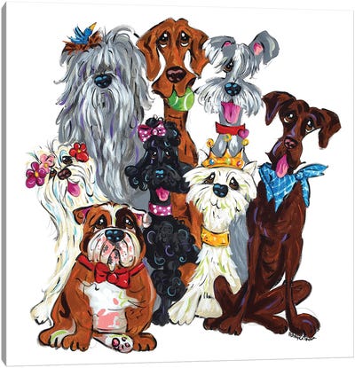 Best Of Show Canvas Art Print - Poodle Art
