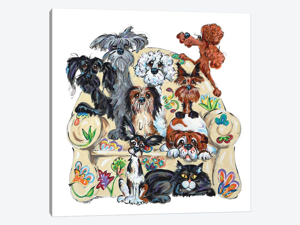 Moms Away Let's Play by Faux Paw Petique, By Debby Carman 1-piece Canvas Art