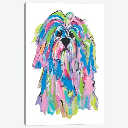 Lhasa Apso Canvas Print #FPW35} by Faux Paw Petique, By Debby Carman Canvas Print
