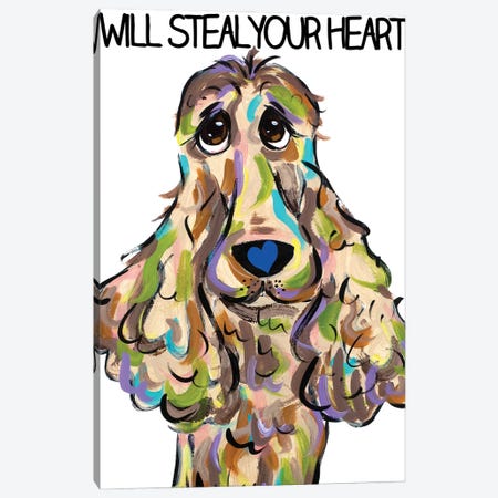Will Steal Your Heart Canvas Print #FPW49} by Faux Paw Petique, By Debby Carman Canvas Art Print