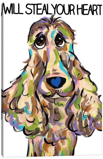 Will Steal Your Heart Canvas Art Print - Spaniels